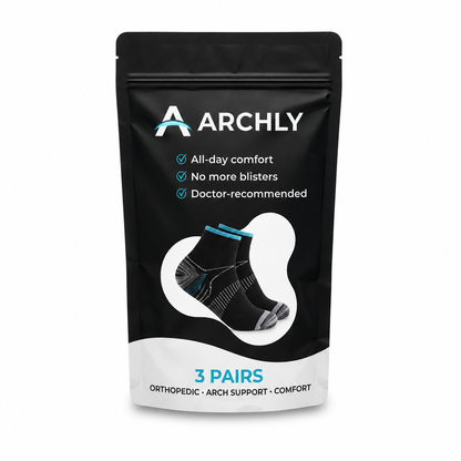 3 Pair Archly Blister Free Socks