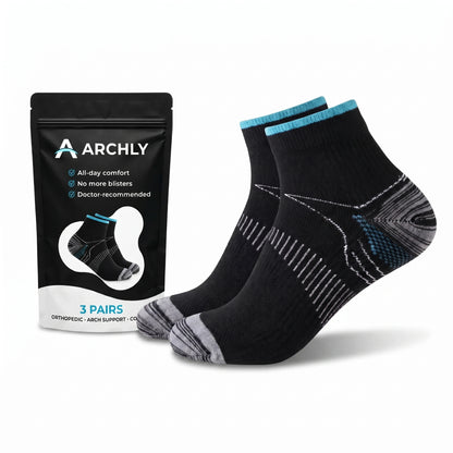 6 Pairs of Archly Ankle Compression Socks