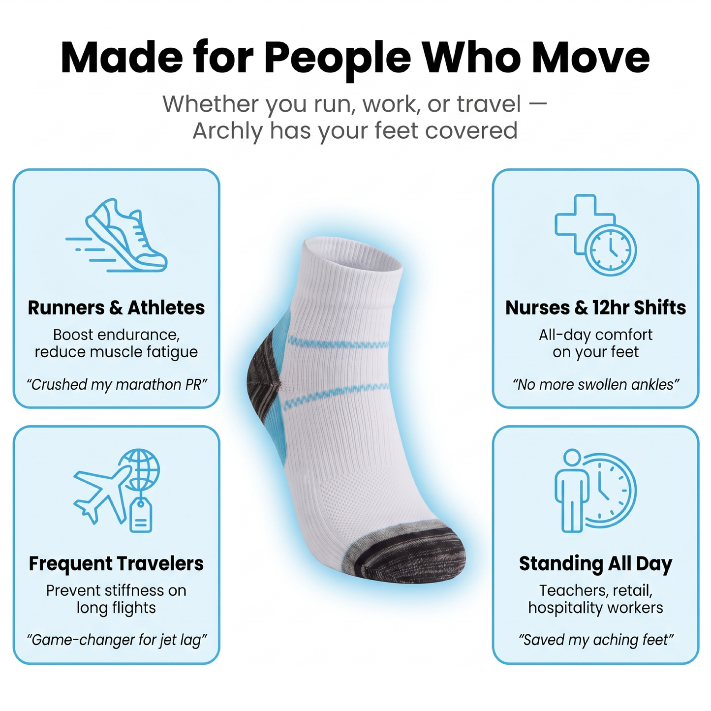 Archly All-Day Comfort Socks | 3 Pairs