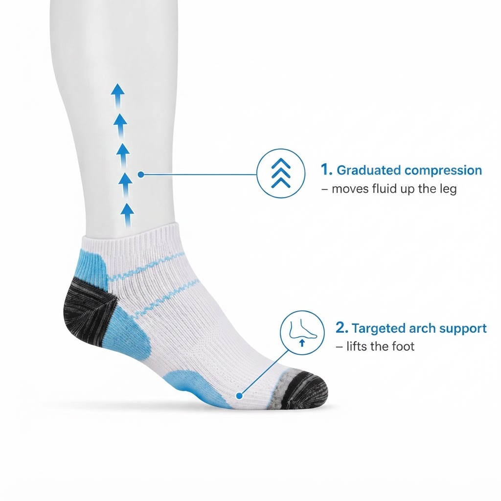 Compression sock diagram